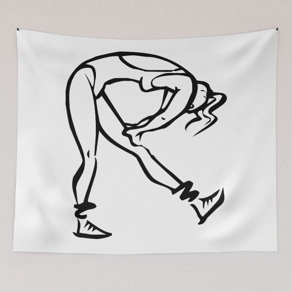 Item preview, Alphabets Doodle - Fitness Lady | ZMJMMN 24 designed and sold by MyStickersCove.