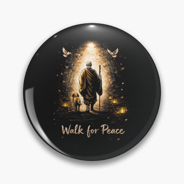 Item preview,  Walk for Peace Monks with Aloka Dog  designed and sold by CriseldaBruning.
