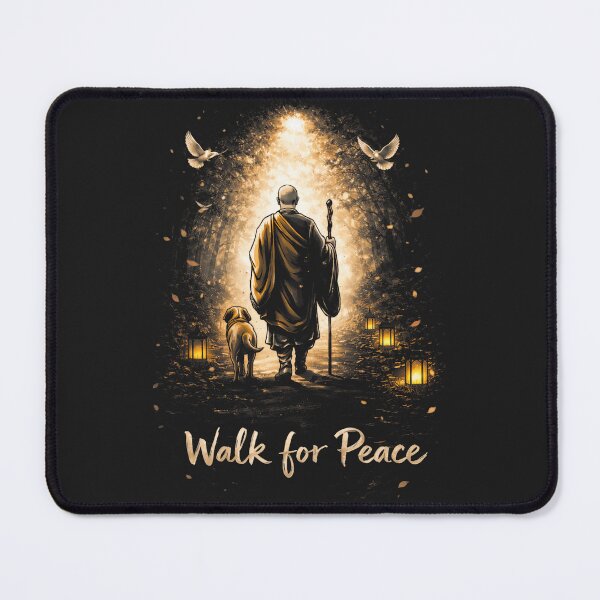 Item preview,  Walk for Peace Monks with Aloka Dog  designed and sold by CriseldaBruning.