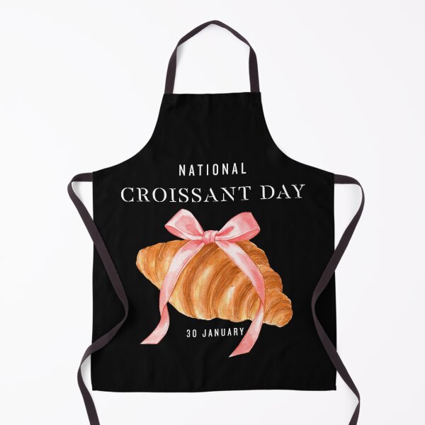 Item preview, National Croissant Day January 30 Watercolor Pastry designed and sold by Whimsy Works.