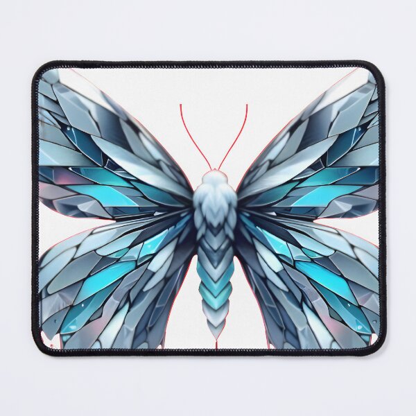 Item preview, Luminous Glacier Moth: Aliencore Radiant Crystal Insect Art designed and sold by HopeAndHustle.