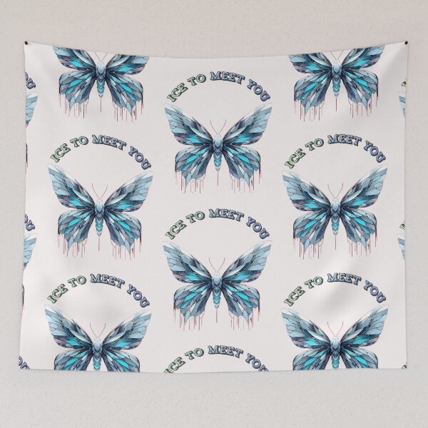 Item preview, Luminous Glacier Moth: Aliencore Radiant Crystal Insect Art designed and sold by HopeAndHustle.