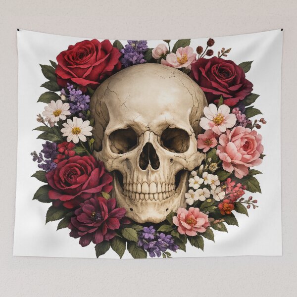 Item preview, Floral Skull with Roses designed and sold by photoparadise22.