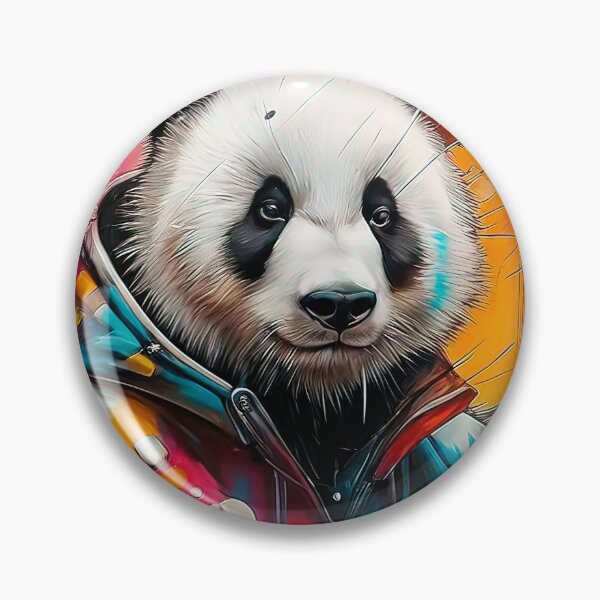 Item preview, Stylish panda in colorful jacket designed and sold by paulrommer.