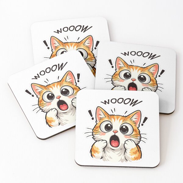 Item preview, Funny Surprised Cat Sticker – Relatable Hilarious Cat Meme for Laptop, Mug, Gift designed and sold by BernArts.