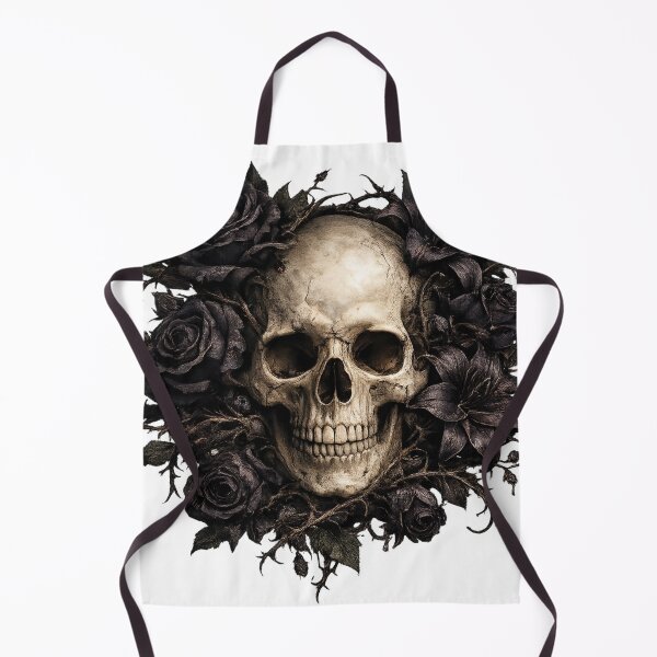 Item preview, Dark Floral Skull with Black Roses designed and sold by photoparadise22.