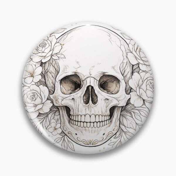 Item preview, Floral Skull Line Art designed and sold by photoparadise22.