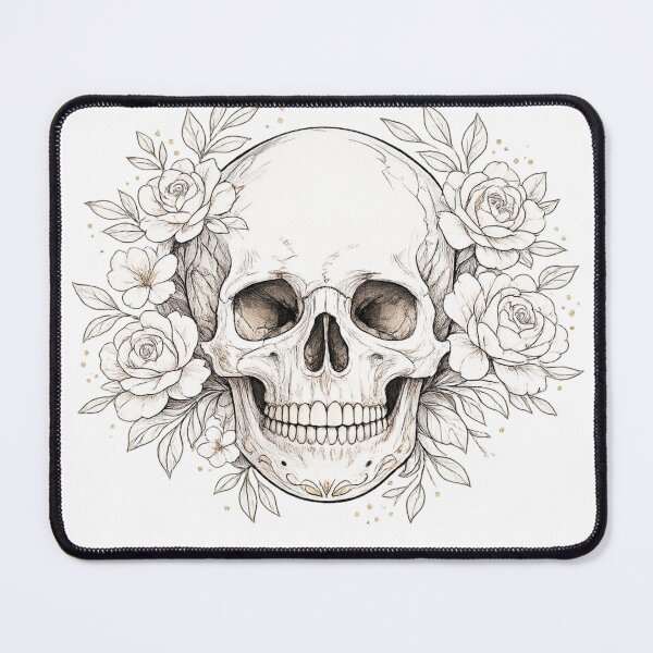 Item preview, Floral Skull Line Art designed and sold by photoparadise22.
