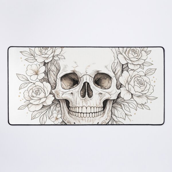 Item preview, Floral Skull Line Art designed and sold by photoparadise22.