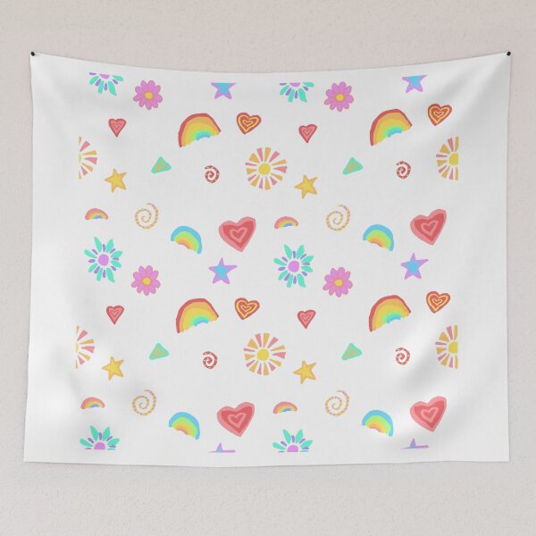 Item preview, Rainbows, hearts, flowers, swirls and sunshine designed and sold by skunkandpumpkin.