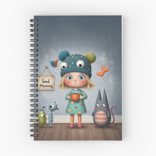 Item preview, Good Morning Little Dreamer – Whimsical Cozy Character Illustration designed and sold by Whimsical Hug.