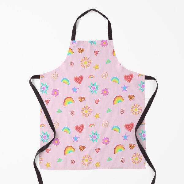Item preview, Rainbows, hearts, flowers, swirls and sunshine in baby pink palette designed and sold by skunkandpumpkin.