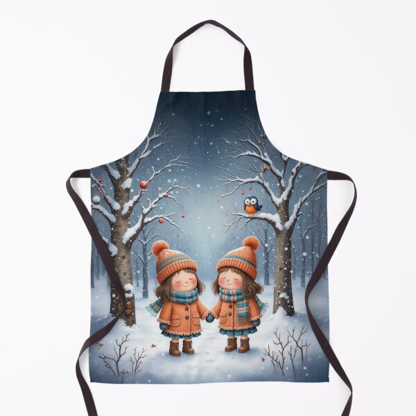 Item preview, Winter Companions – Whimsical Twin Children in Snowy Forest Illustration designed and sold by Whimsical Hug.