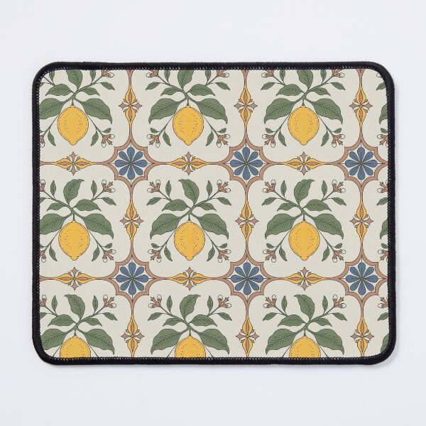 Item preview, Amalfi Lemon Tile Pattern | Mediterranean Ceramic Floral | Vintage Italian Majolica Seamless Design designed and sold by Tamas Das.