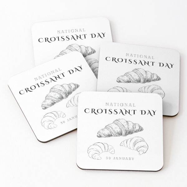 Item preview, National Croissant Day January 30 Watercolor Pastry designed and sold by Whimsy Works.