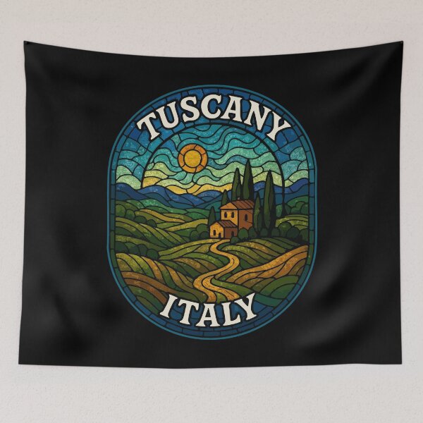 Item preview, Tuscany Italy Europe Stained Glass Travel designed and sold by TomFrontierArt.