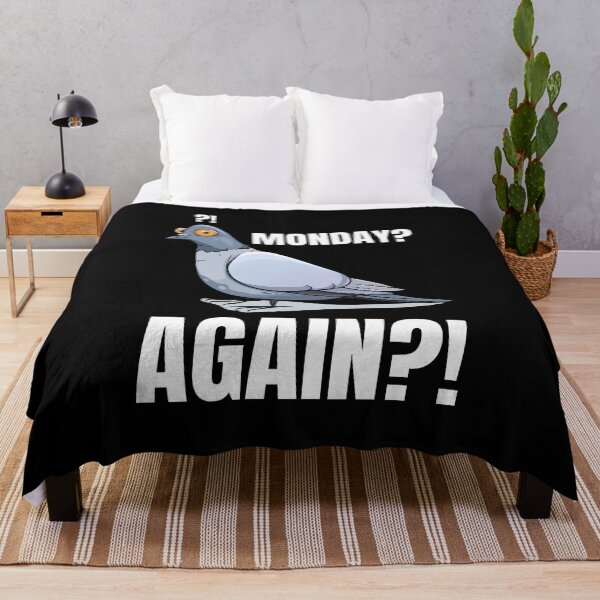Item preview, Monday Again Shocked Pigeon Funny Work Humor T-Shirt designed and sold by JustFunnyStuff.