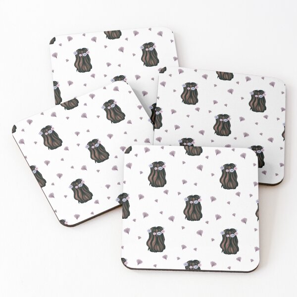 Item preview, Romantic Seamless Pattern with Long Brown Hair Girl wearing Flower Crown. designed and sold by LYAN-STORE.