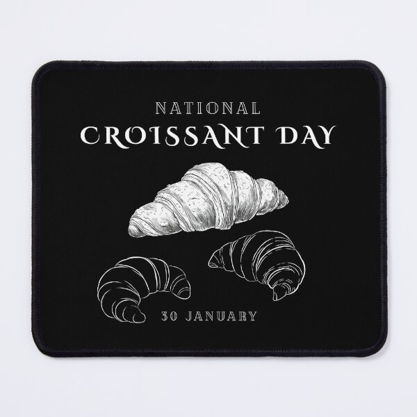 Item preview, National Croissant Day January 30 Watercolor Pastry designed and sold by Whimsy Works.