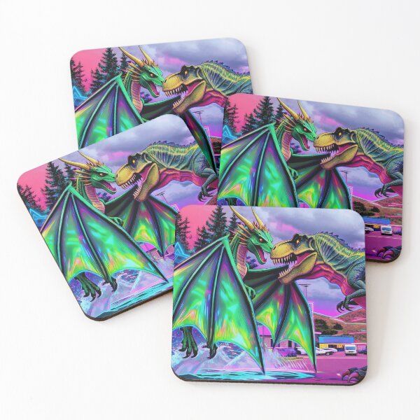 Item preview, Green Dragon vs Dinosaur designed and sold by NaturePrints.