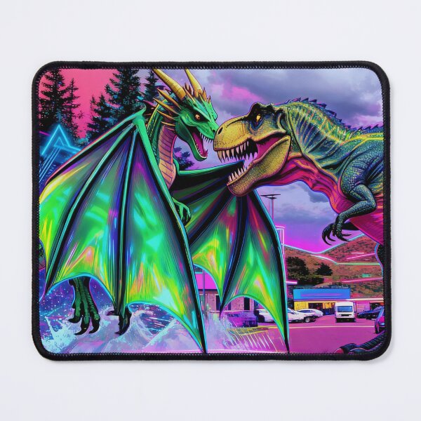 Item preview, Green Dragon vs Dinosaur designed and sold by NaturePrints.