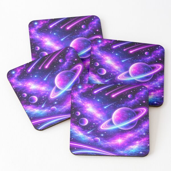 Item preview, Neon Cosmic Dreams – Magical Galaxy with Shooting Stars and Planets designed and sold by LumenWhirl.