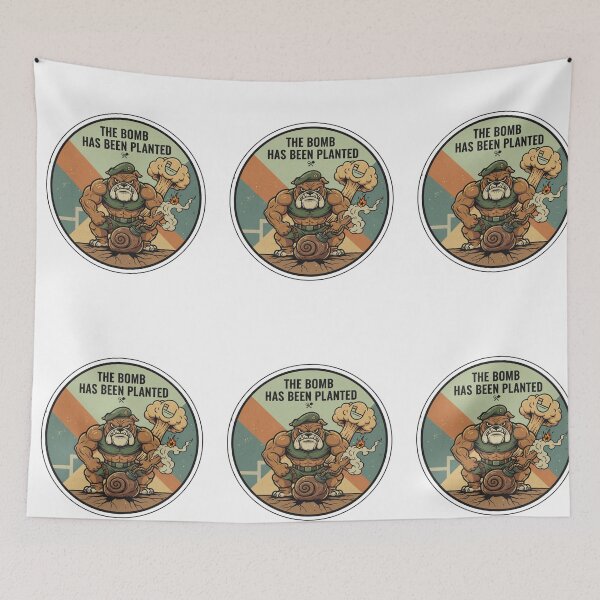 Item preview, The Bomb Has Been Planted Bulldog Mascott Design designed and sold by JG2A.