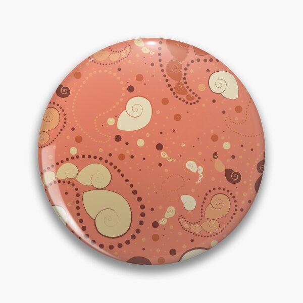 Item preview, Sea Shell Paisley in soft terracotta designed and sold by LisaLeQuelenec.