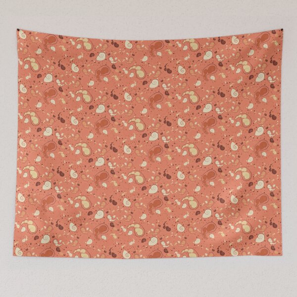Item preview, Sea Shell Paisley in soft terracotta designed and sold by LisaLeQuelenec.