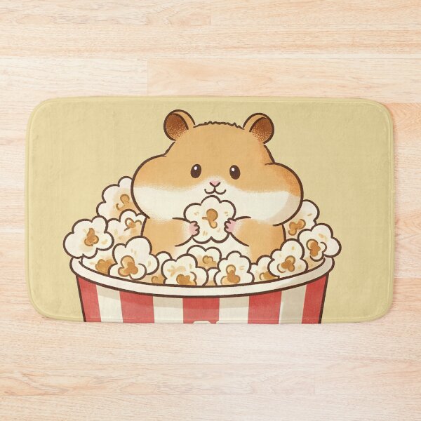 Item preview, Kawaii Hamster Popcorn Bucket Retro Snack Aesthetic designed and sold by cozy corner co. .