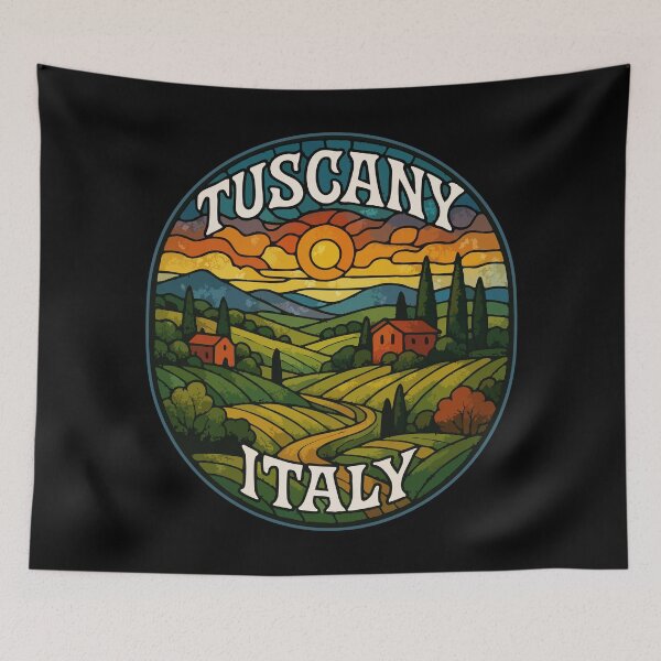 Item preview, Tuscany Italy Europe Stained Glass Art Travel designed and sold by TomFrontierArt.
