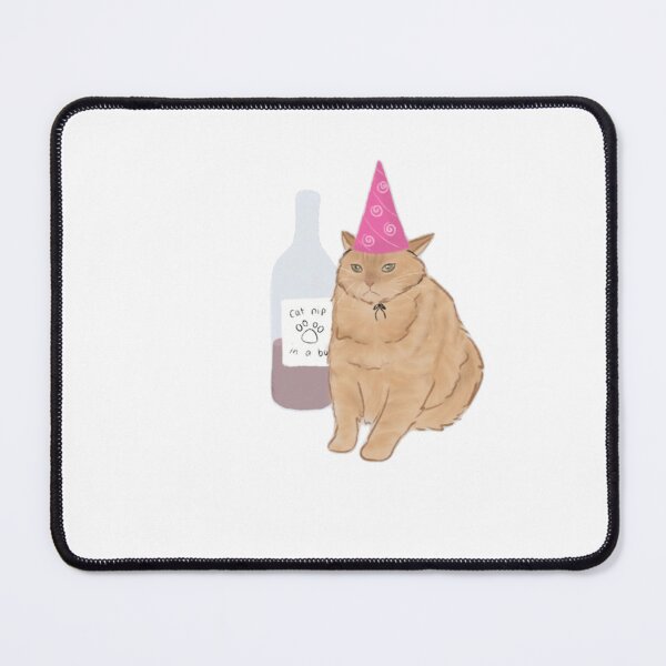 Item preview, Cat With Wine Bottle designed and sold by SixGunStudios.