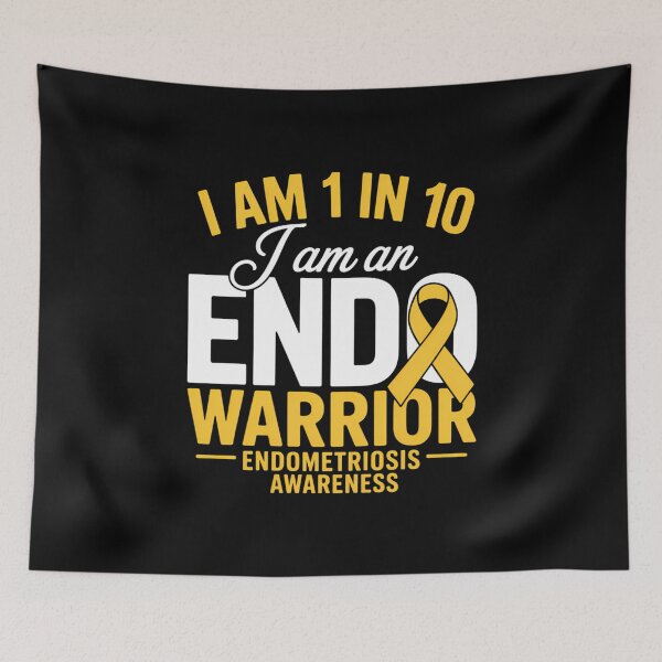 Item preview, I Am One In Ten Endo Warrior Endometriosis Awareness Ribbon designed and sold by comptorasunfia.
