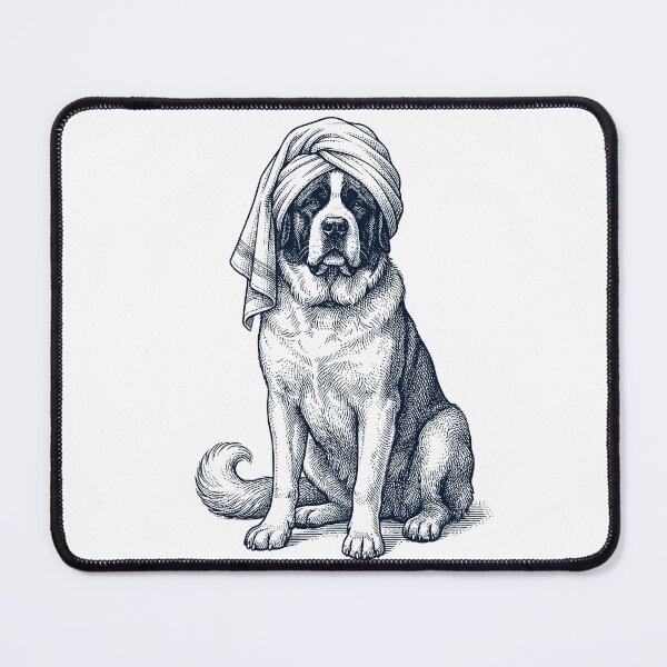 Item preview, Saint Bernard Spa Bath Dog Mom Dad designed and sold by DoodleTortle.
