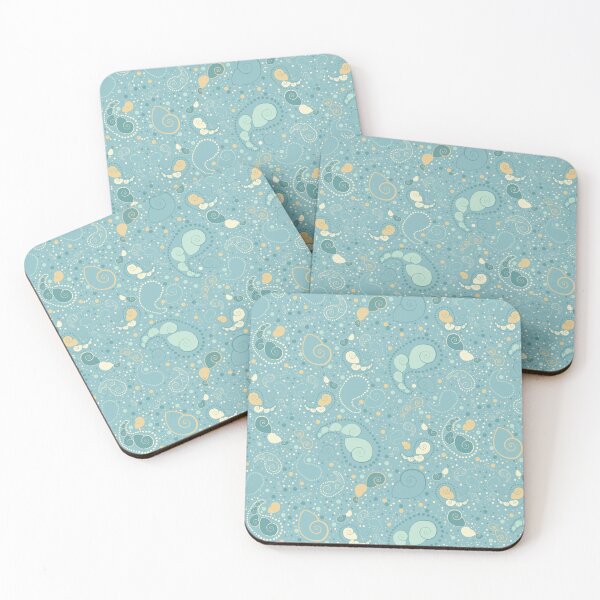 Item preview, Sea Shell Paisley in soft teal aqua designed and sold by LisaLeQuelenec.