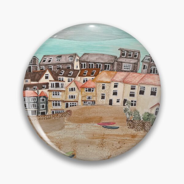 Item preview, St Ives Harbour – Illustrated Coastal Town Print  designed and sold by MelissaJamesIll.