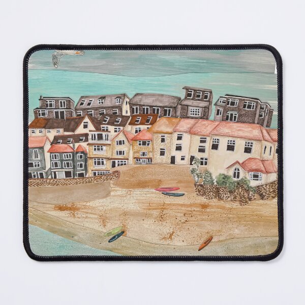 Item preview, St Ives Harbour – Illustrated Coastal Town Print designed and sold by MelissaJamesIll.