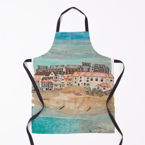 Item preview, St Ives Harbour – Illustrated Coastal Town Print  designed and sold by MelissaJamesIll.