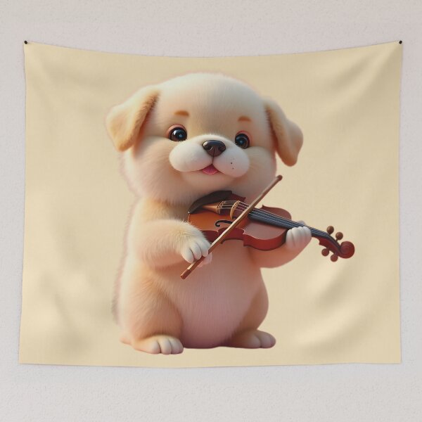 Item preview, Puppy violinist designed and sold by sweet-family.