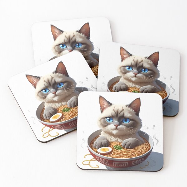 Item preview, Ramen Whiskers – Cozy Cat in a Bowl designed and sold by meesub.