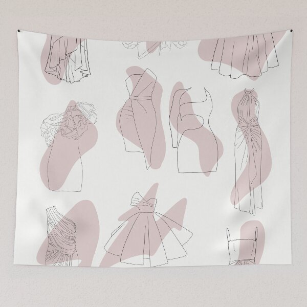 Item preview, Elegant Fashion Dresses Line Art Collection with Aesthetic Pastel Shapes. designed and sold by LYAN-STORE.