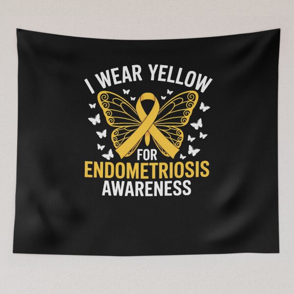 Item preview, I Wear Yellow For Endometriosis Awareness Endo Warrior 2 designed and sold by comptorasunfia.