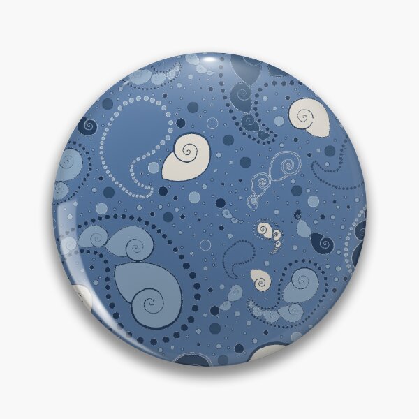 Item preview, Shell Paisley in shadow blue designed and sold by LisaLeQuelenec.