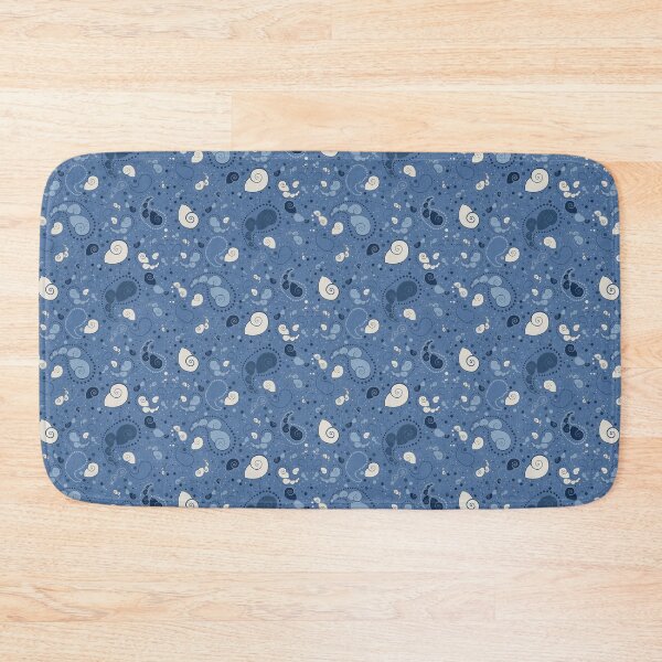 Item preview, Shell Paisley in shadow blue designed and sold by LisaLeQuelenec.
