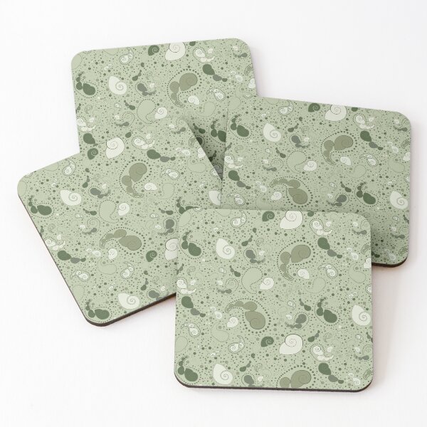 Item preview,  Sea Shell Paisley in sage green designed and sold by LisaLeQuelenec.