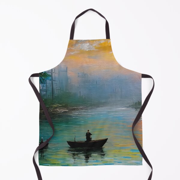 Item preview, Dawn Fishing - Serene Morning Scene on the Water designed and sold by artdesignsnow.