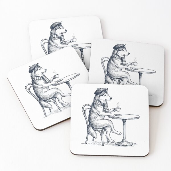 Item preview, Siberian Husky Coffee Dog Mom Dad designed and sold by DoodleTortle.