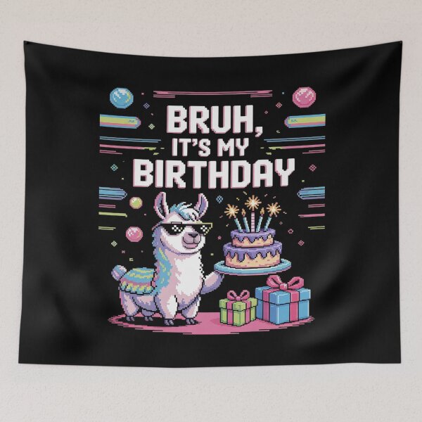 Item preview, Bruh Its My Birthday Llama Pinata Boy Girl Family Party Bday 16 designed and sold by MarryIsMonth.