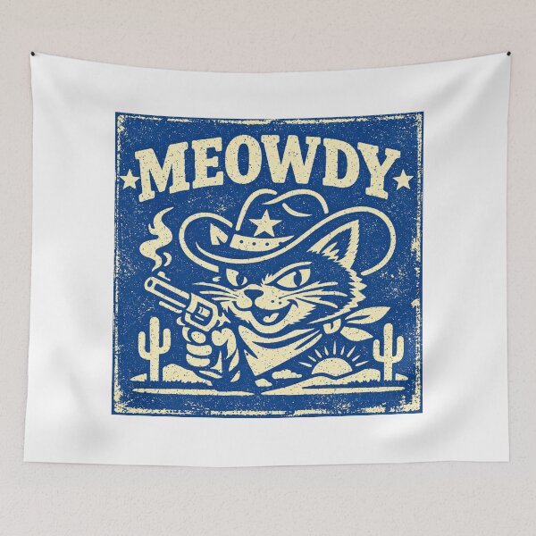 Item preview, Meowdy Cowboy Cat designed and sold by SterlingSaddle.