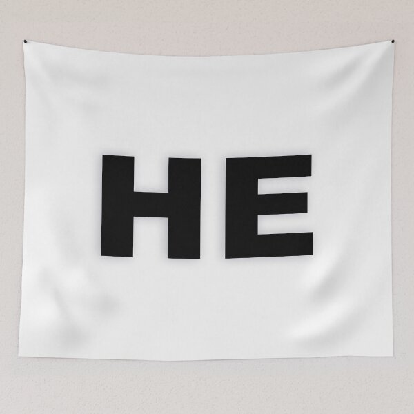 Item preview, HE — Black Minimal Bold Type Statement designed and sold by WORDPAUSE.